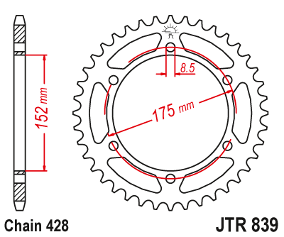 JT SPROCKETS JTR839.57 (84457jt)